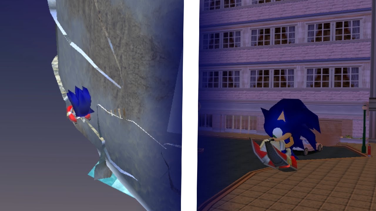 Sonic Adventure DX - Exploring level With Free Camera