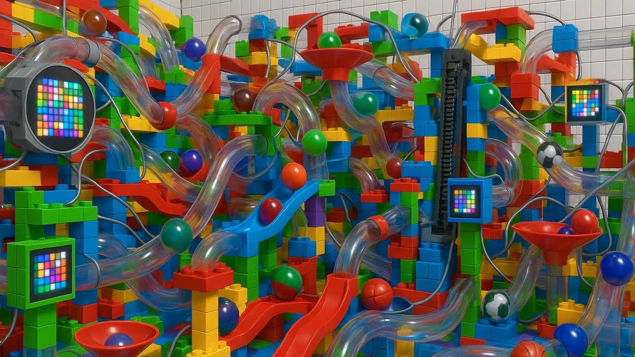 Marble Run Calm Visual ASMR – Smooth Flow Patterns