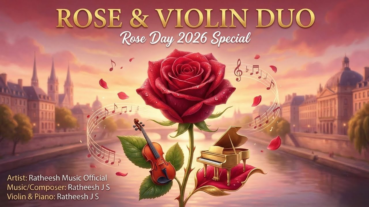 Rose & Violin Duo | Romantic Violin & Piano Instrumental | Rose Day 2026 – Ratheesh Music Official