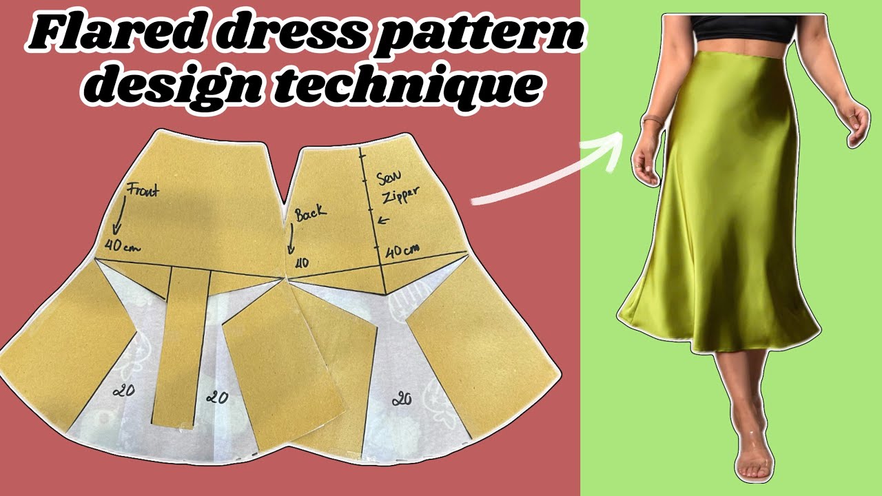 🫶🏻🪡👗The Secret To Creating The Perfect Spread For Silk Skirt Legs (Flared Dress Model)✂️