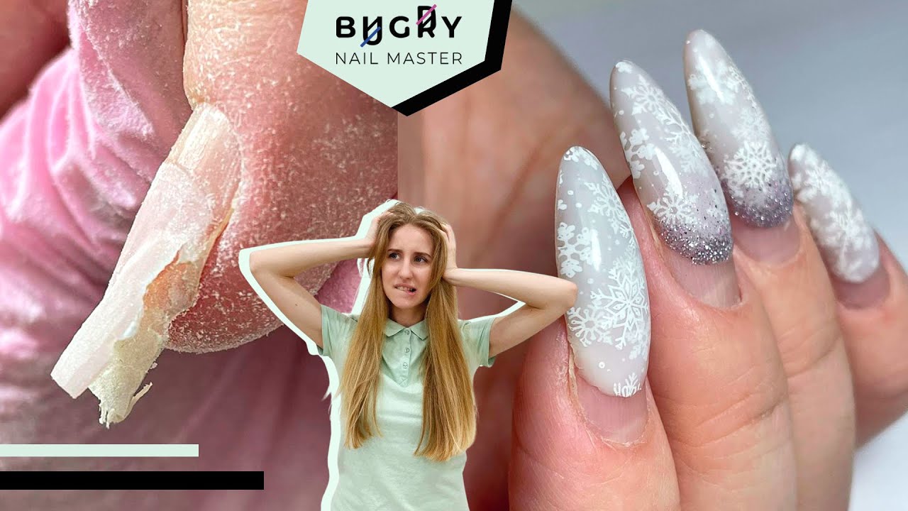 Correcting Nails After 7 WEEKS! 😱 Bad Lifting, Cracks & Peeling! | Spring Manicure On Natural Nails