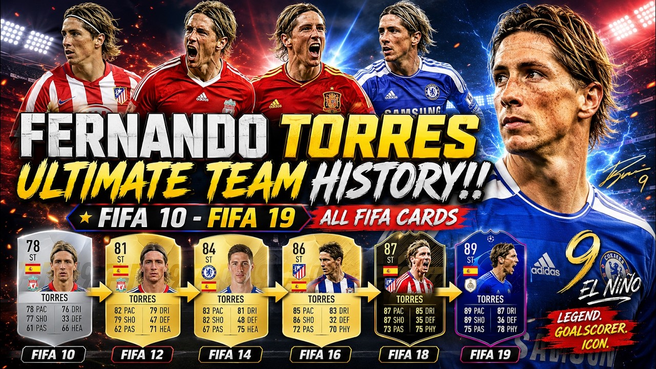 FERNANDO TORRES | ULTIMATE TEAM HISTORY!! | FIFA 10 - FIFA 19 (ALL FIFA CARDS)