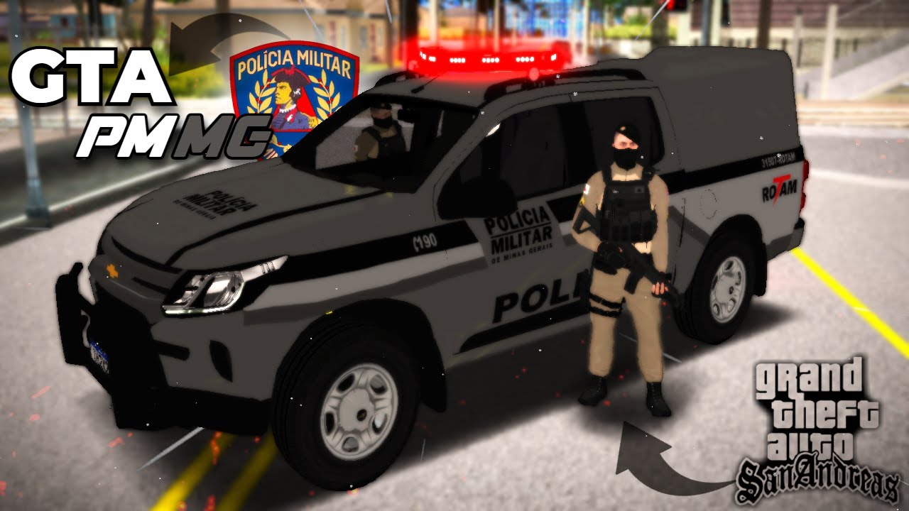 ⏩GTA SAN ANDREAS MOD POL&Iacute;CIA DE MINAS GERAIS - PMMG | ATUALIZADO PARA PC FRACO 🚔🚨