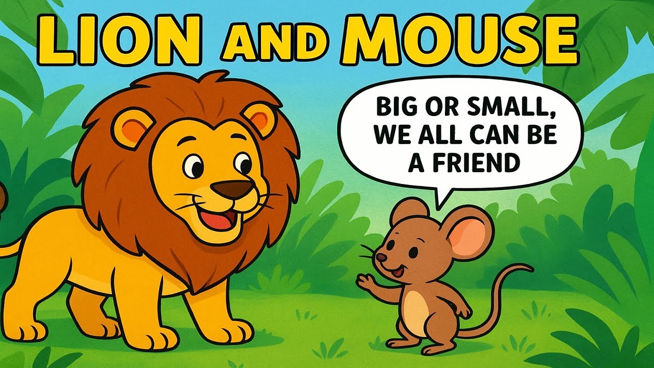 The Lion and The Mouse  Moral Story for Kids  Animal Rhyme & Friendship Lesson for Children