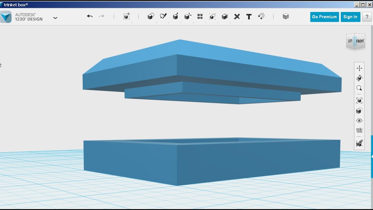 123D Design: Trinket Box with Inserts on Lid