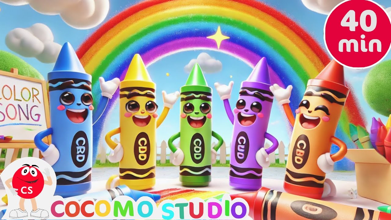 Finger Family Color Song | Baby and Toddler Learning Video