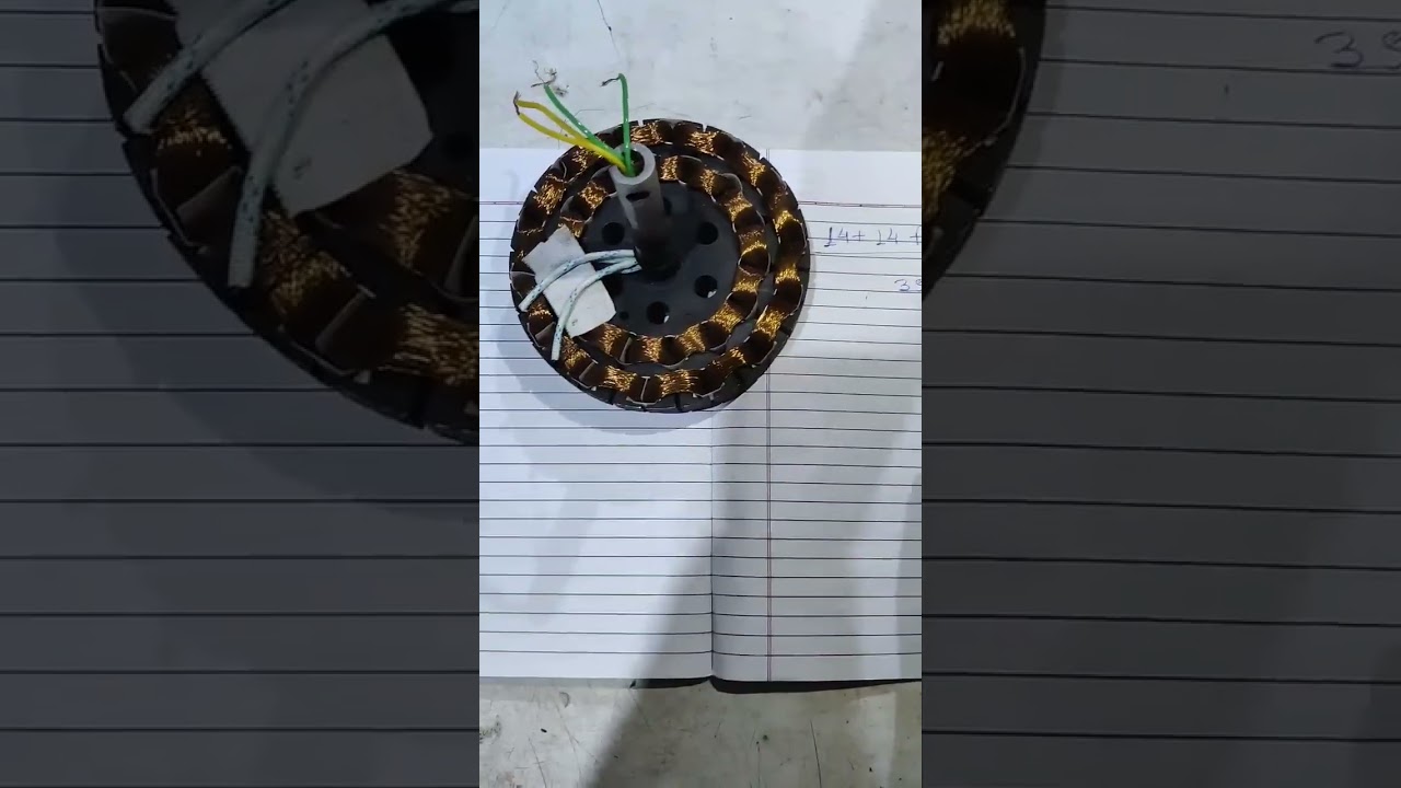 14+14 Slot Ceiling Fan Winding Data! Ceiling Fan Winding Data#shorts