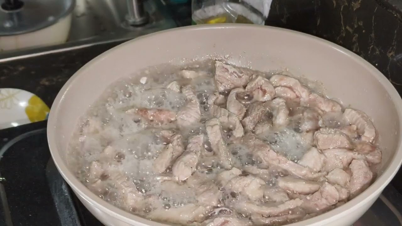 My own version of pork steak tagalog