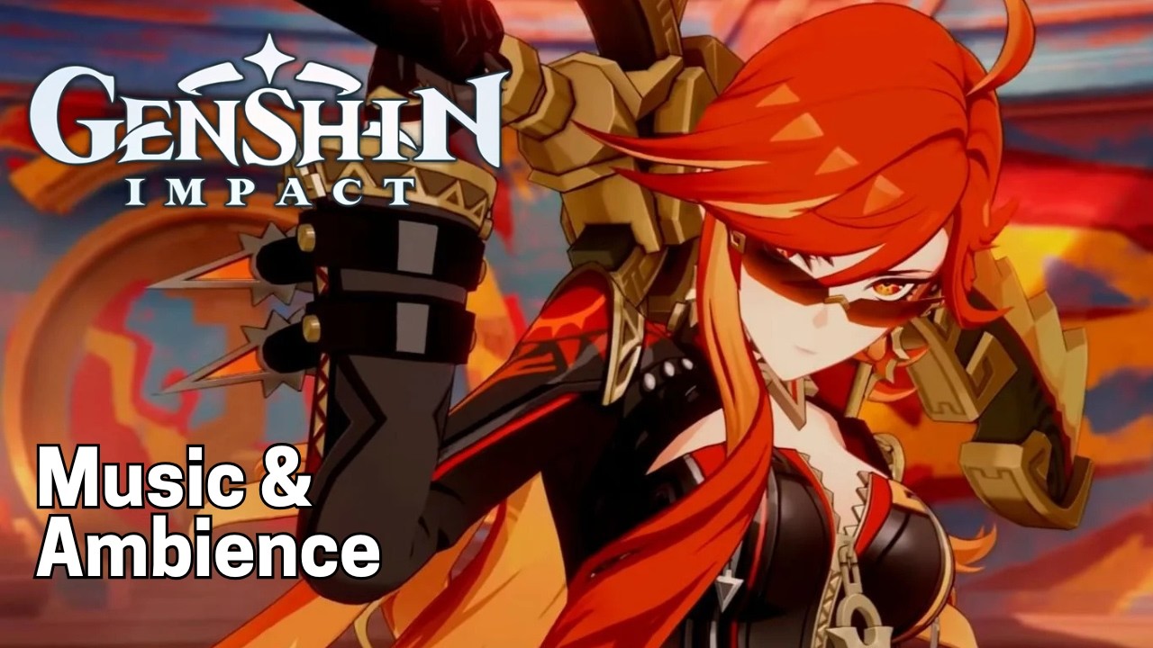 Walk in the Dream-like Space with the Pyro Archon | Genshin Impact | Music & Ambience