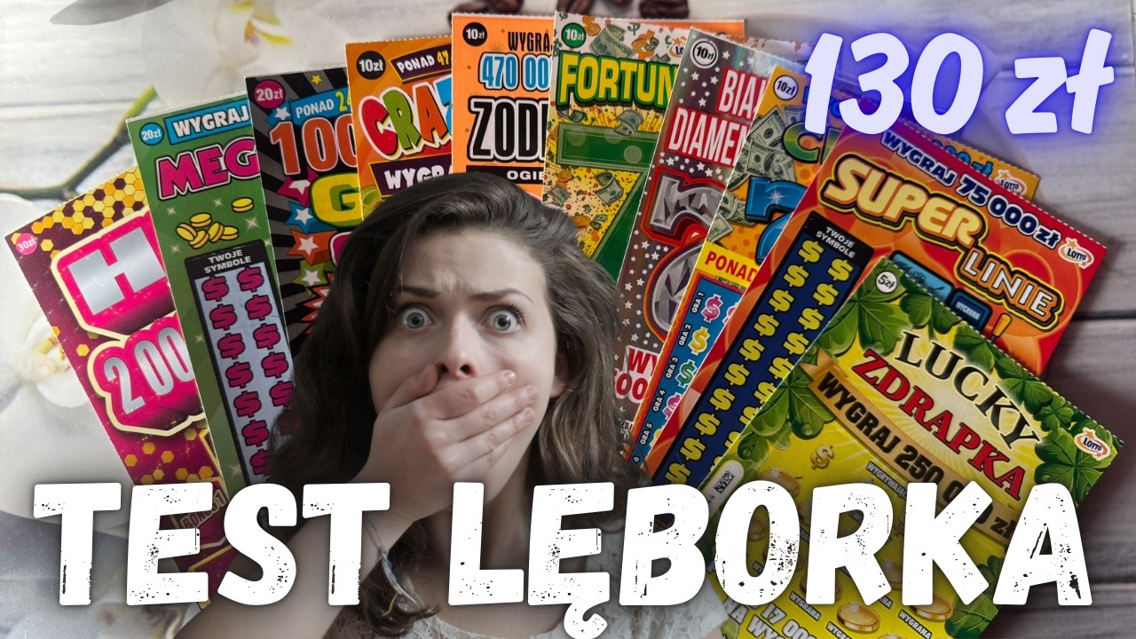 🥳Zdrapki Lotto👉ZDRAPKI ZA 130 ZŁ🤩KOLOROWY MIX😍TEST LĘBORKA🤩SZOK🥳