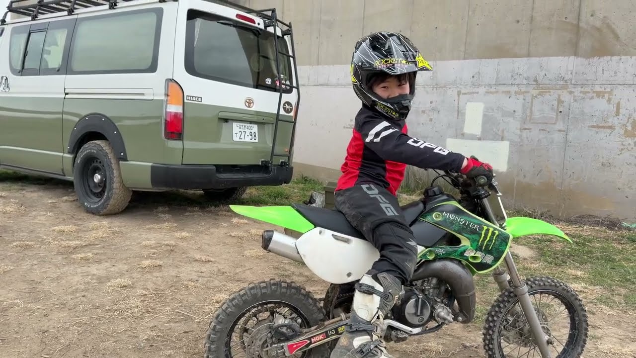 不登校で引きこもりだった息子がモトクロスバイクを初めて克服した話。　　　成田MXパーク　バイク