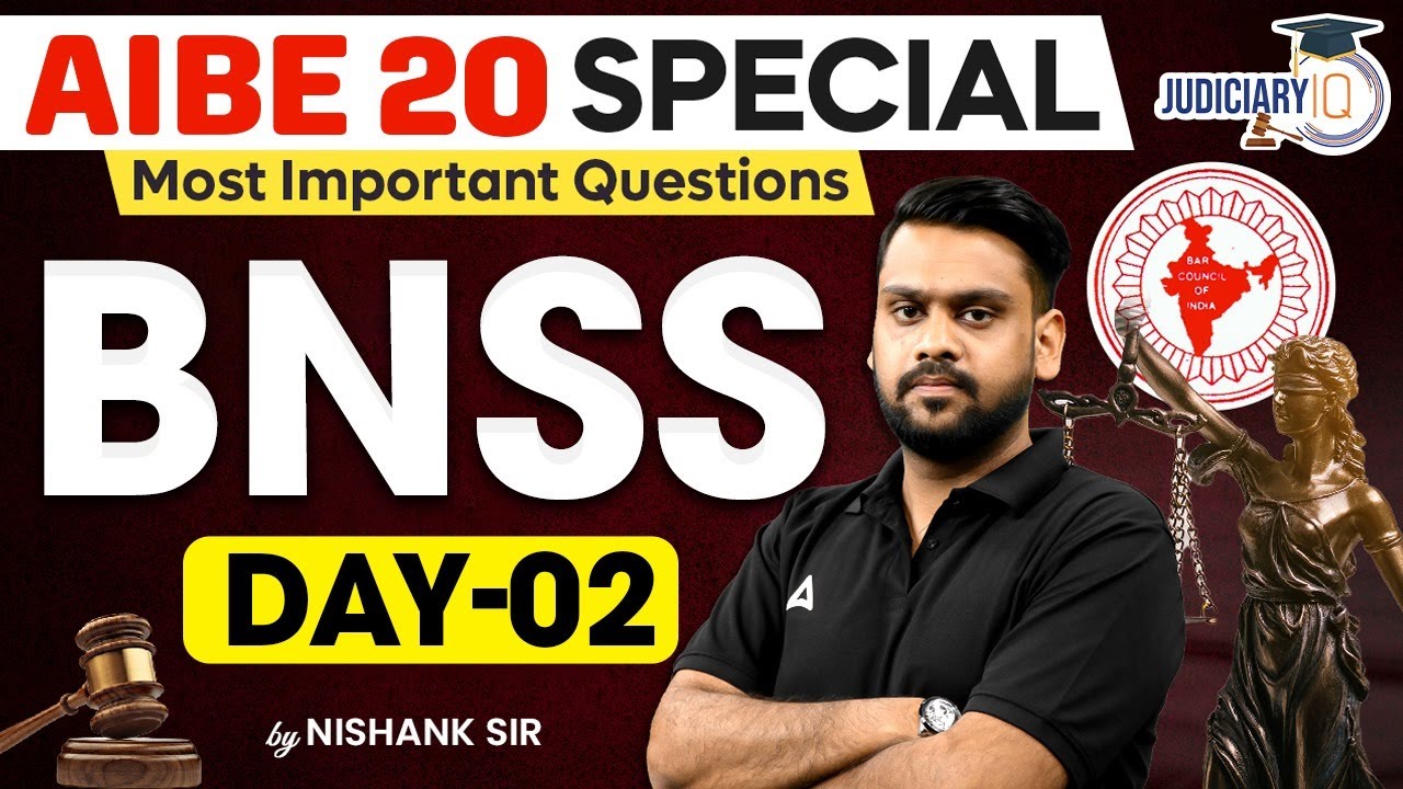 Most Important BNSS MCQs for Judiciary | AIBE 20 | APO Exams 2025 | Part-2 | StudyIQ Judiciary