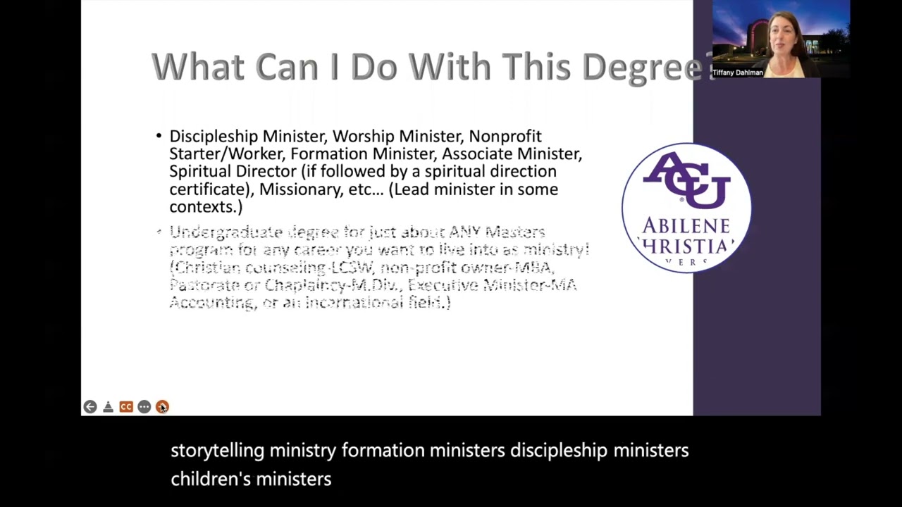 BCMO Christian Service and Formation Degree Summary