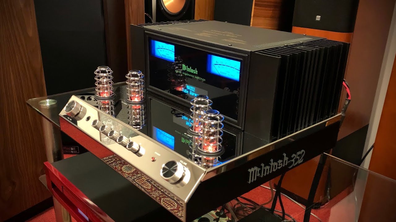 NEW McIntosh MA352 Hybrid Amplifier driving TANNOY Cheviot Loudspeakers!