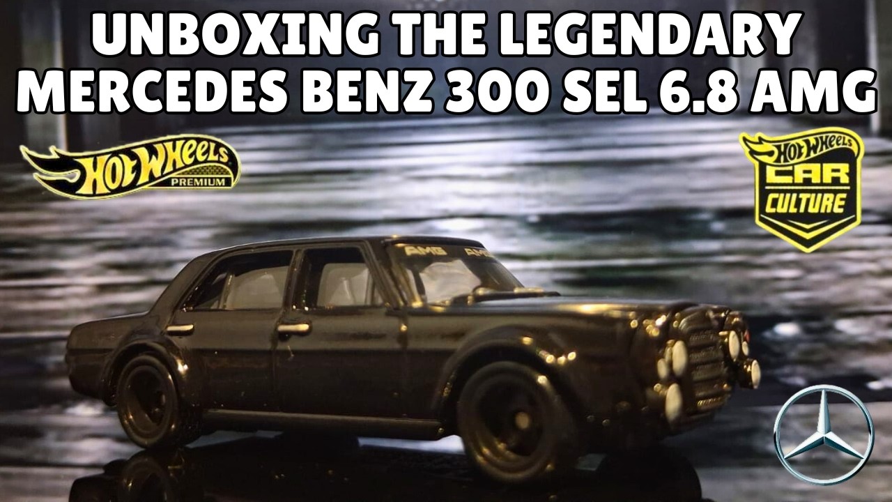 Unboxing Hotwheels Premium Car Culture Mercedes Benz 300 SEL 6.8 AMG! 💣 #hotwheels #diecast #cars 