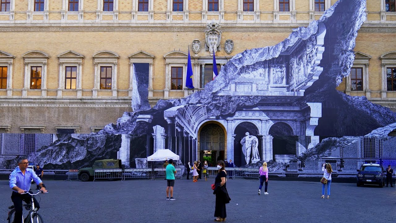 [4K HDR] Walk in a Summer Evening from Piazza Farnese to Piazza di Pietra | Rome, Italy | Slow TV