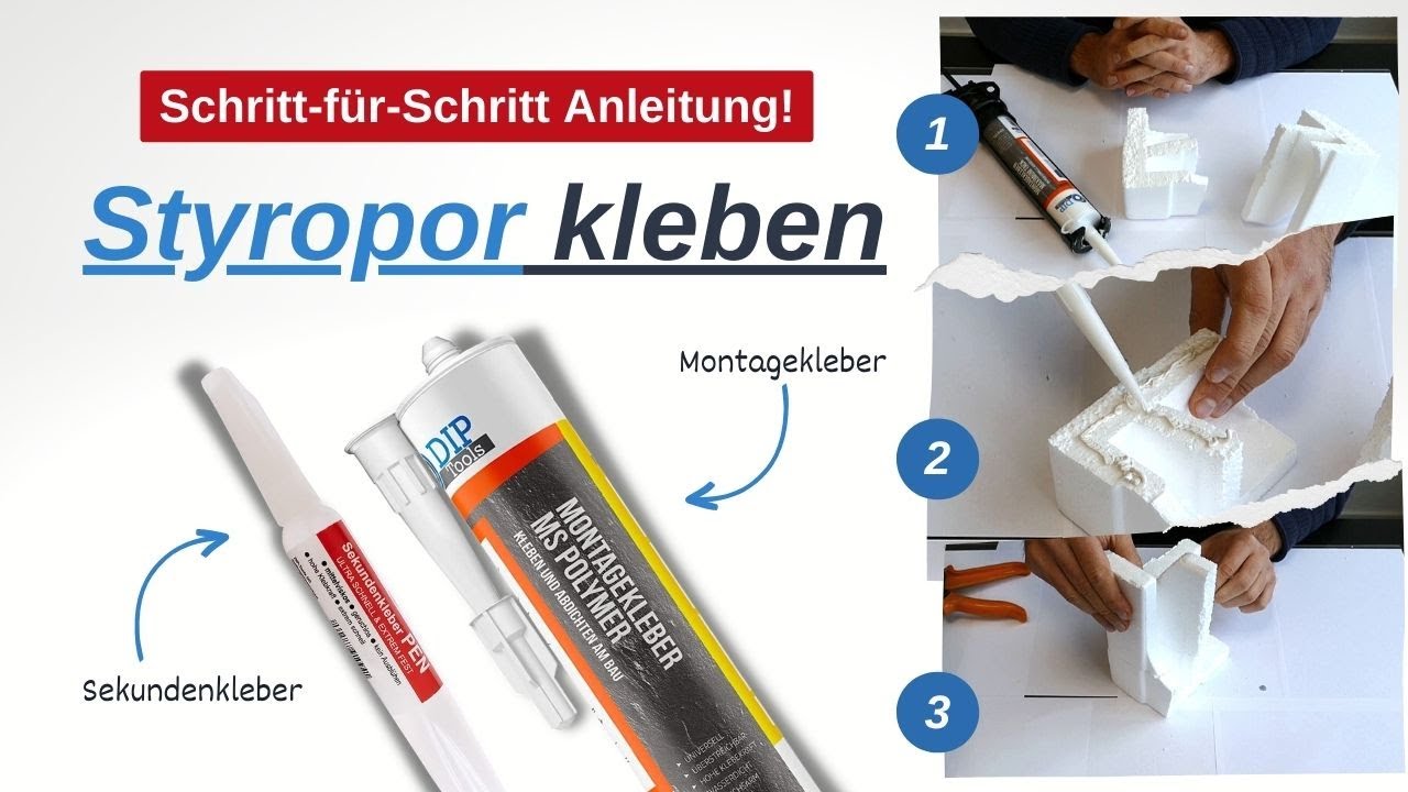 Styropor kleben [Anleitung] – Im Außenbereich, auf Wände & Putz