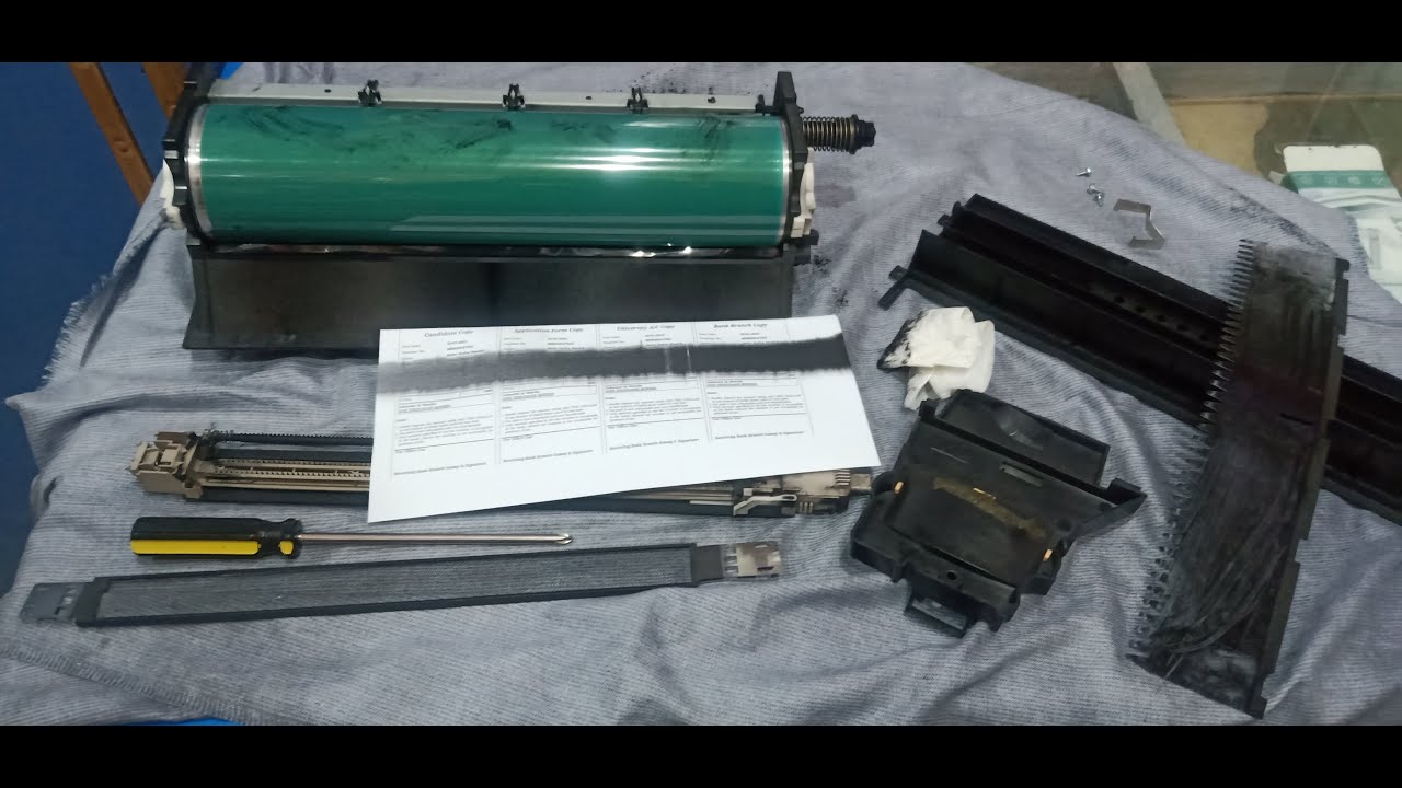 xerox 5655/5855/5755 R2 unit printing problem || black lining on copy page