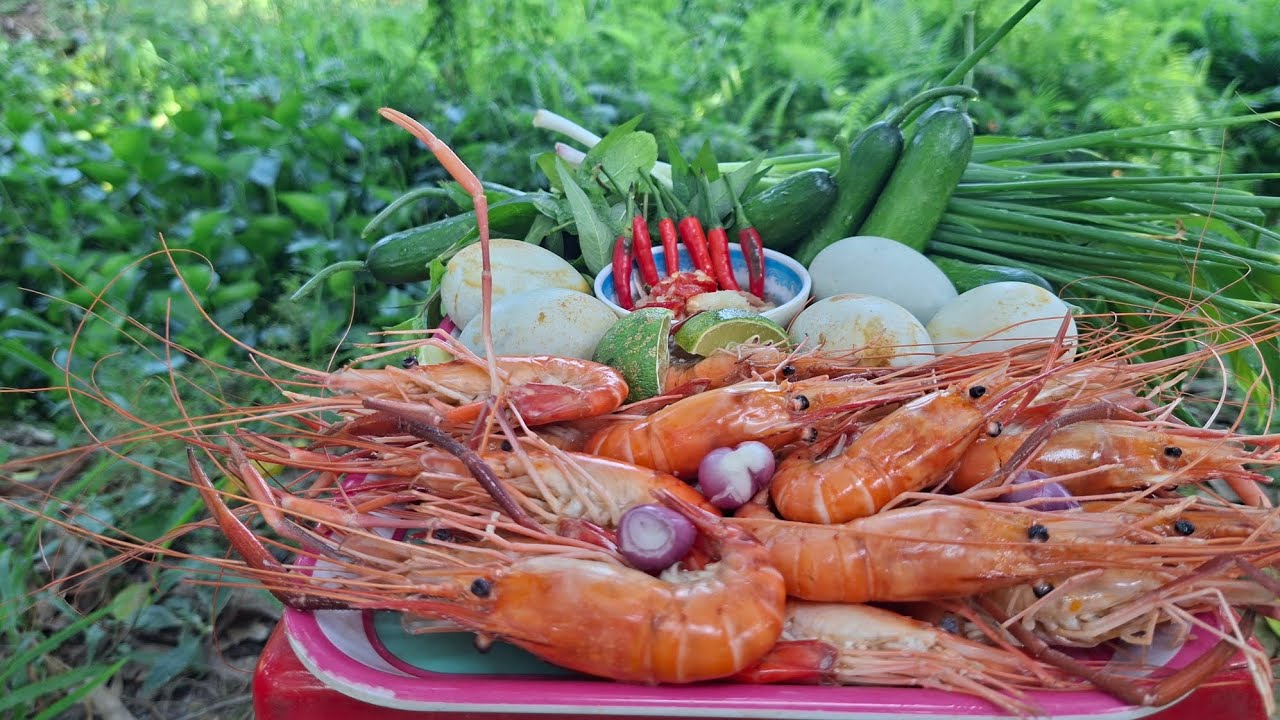 TƯ LANG THANG#ĂN 1KG TÔM NĂM CHỨNG VỊT LỘN HẾT SẠCH