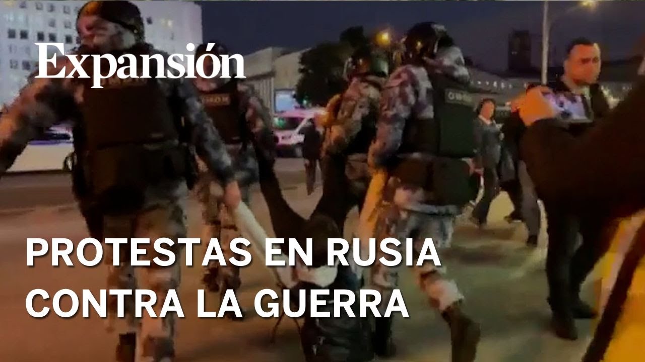 Más de 1.000 detenidos en protestas contra la guerra en Rusia