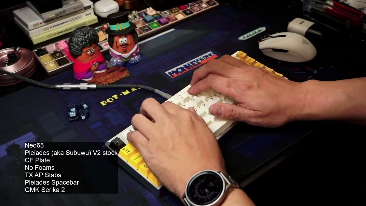 Neo65 w/ Pleiades V2 Stock, CF Plate, No Foam Soundtest
