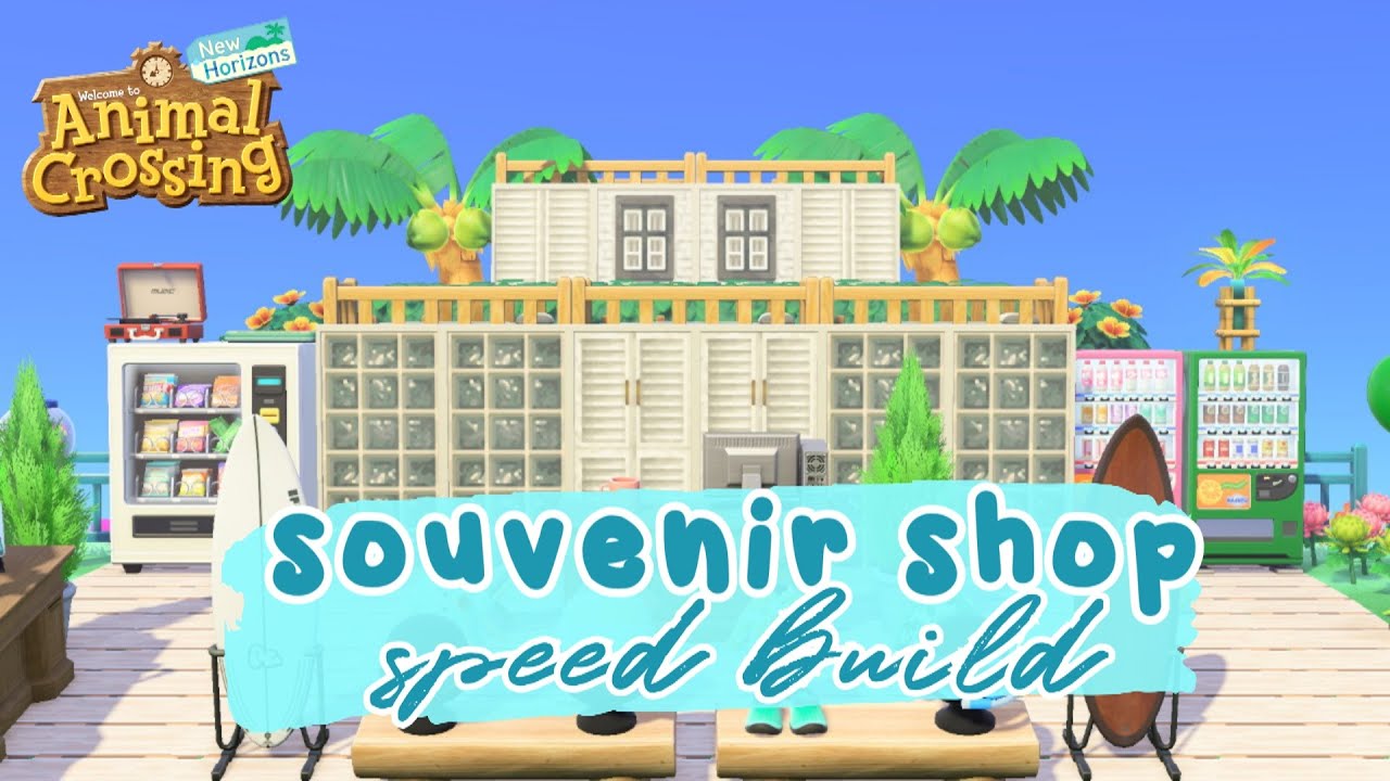Tropical Resort Souvenir Gift Shop Speed Build | Animal Crossing New Horizons