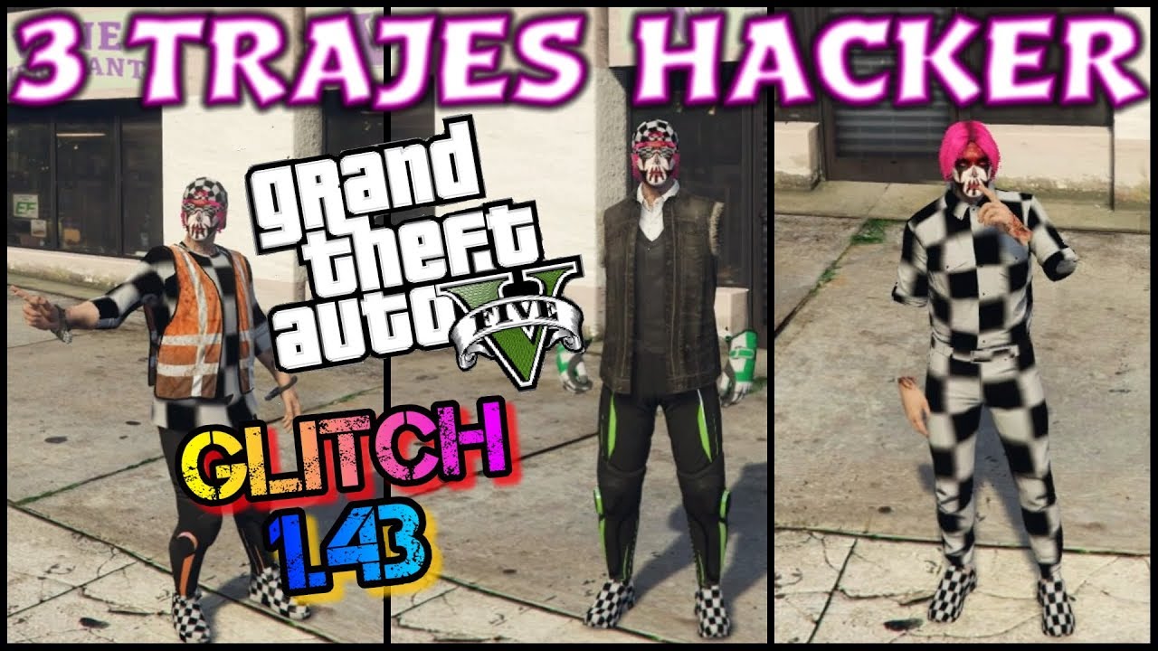 **3 TRAJES HACKER, SIN AYUDA MUY FACIL**GTA V ONLINE PS4/XBOX ONE