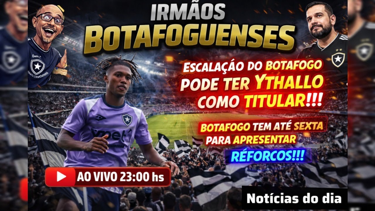 Escalação pode ter Ythallo como titular/Botafogo tem até sexta para apresentar reforços...