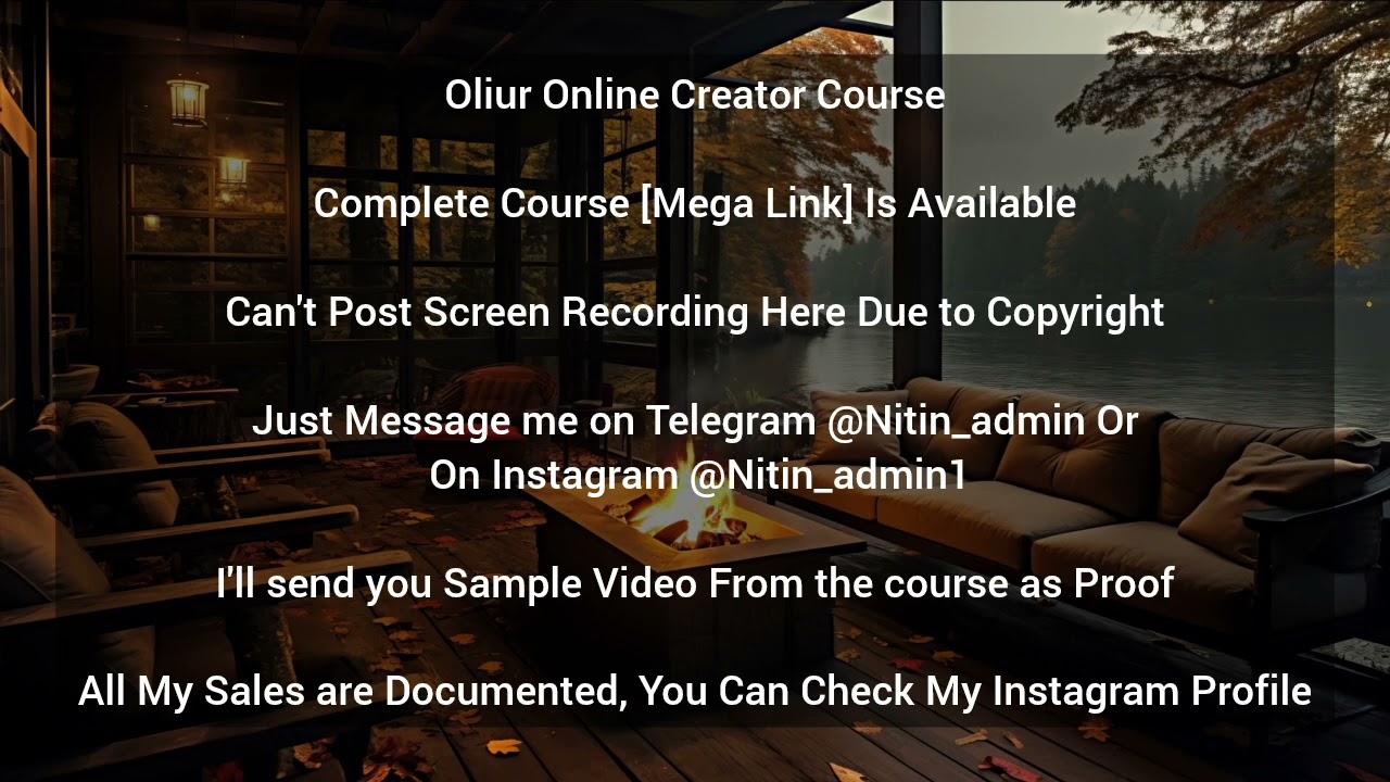 Oliur Online Creator Course