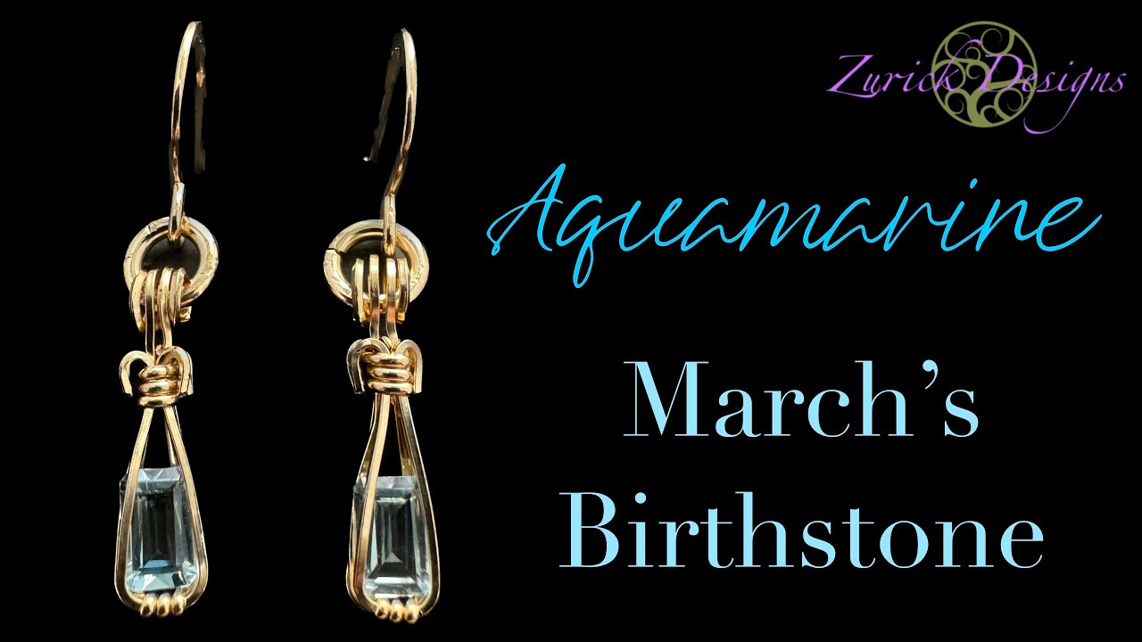 Gold Fill Wire Wrapped Faceted Aquamarine Earring Tutorial
