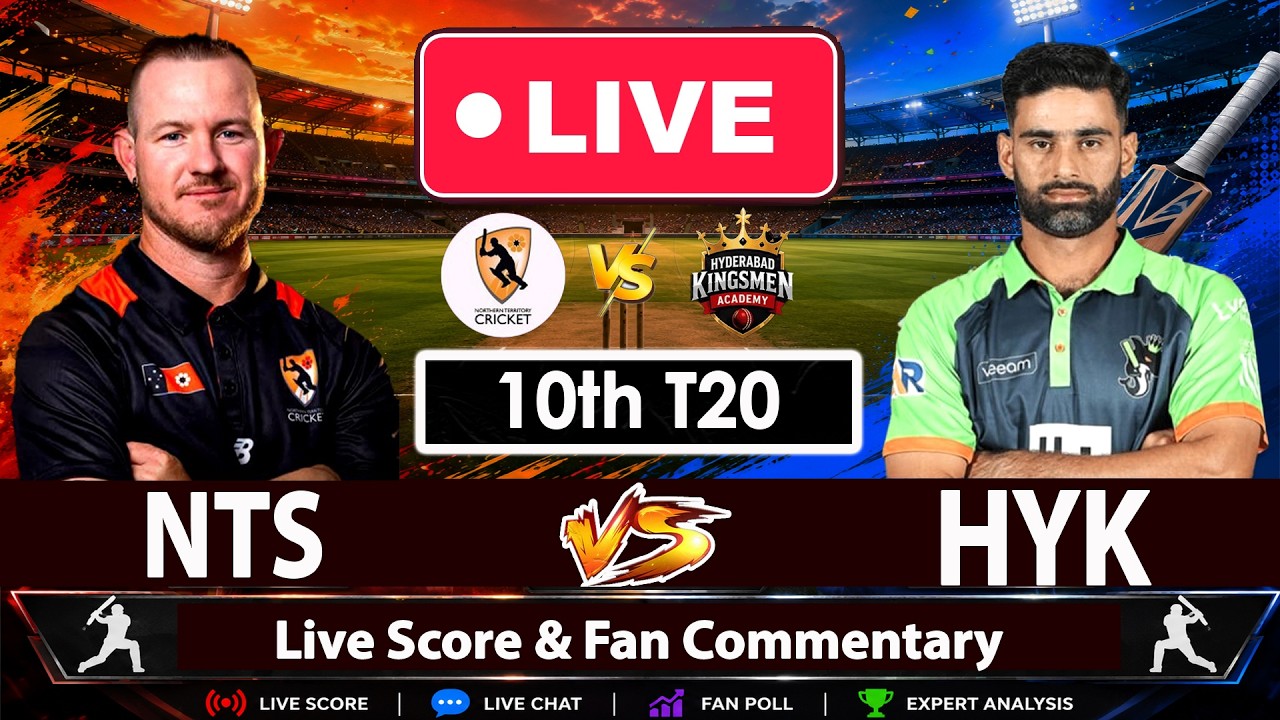 🔴Northern Territory VS Hyderabad Kingsmen Academy  | HYK vs NTS T20 Live 2026 | Live Score