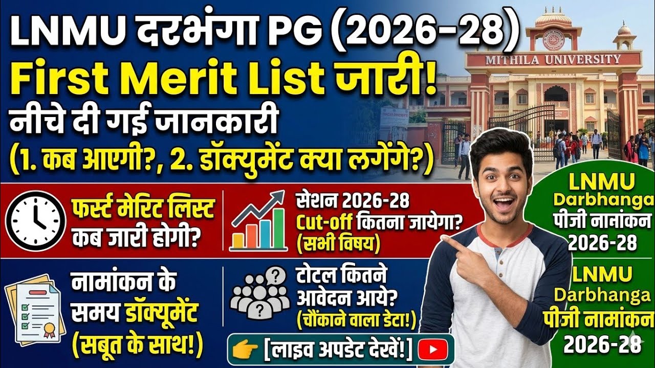 Lnmu Pg Admission 2026-28 documents list।Lnmu Pg Form Apply 26-28।#lnmu pg form apply 26-28।#lnmu