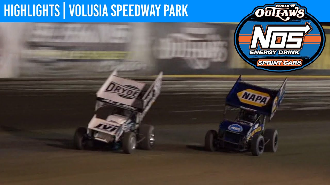 World of Outlaws NOS Energy Drink Sprint Cars Volusia Speedway Park February 5, 2021 | HIGHLIGHTS