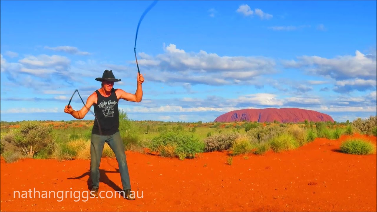 Nathan Griggs Whip Cracking to Cotton eye joe at Uluru