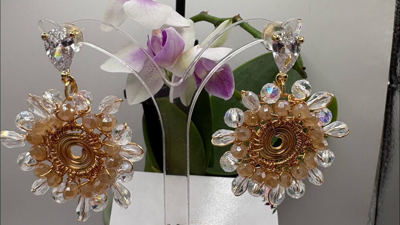 DIY Ohrringen Drehtechnik mit Vergoldung 💐🇩🇪