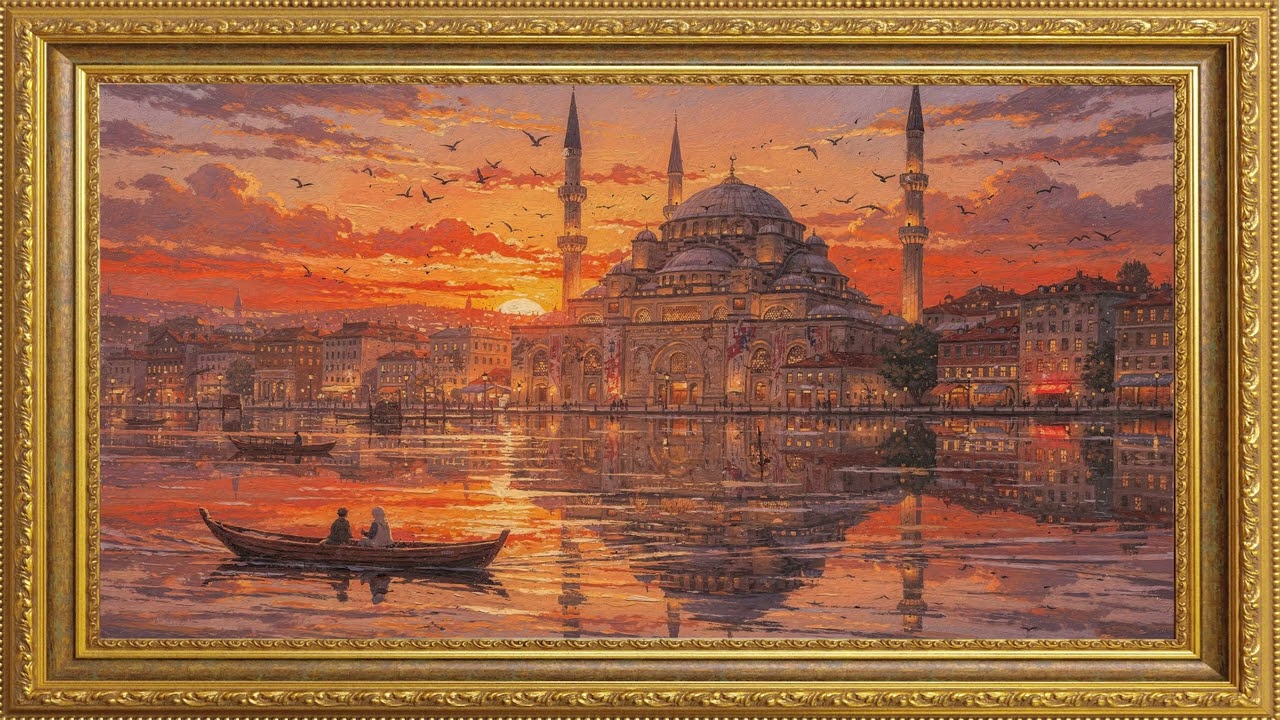 Ramadan Frame TV Art 4k | Ramadan Mubarak 🤲🌙Ramadan gold vintage frame| Frame TV Art