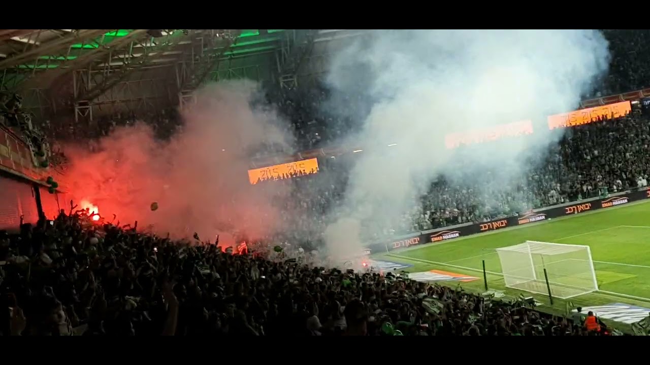 מכבי חיפה - הגרמנים מופע פירו No Pyro No Party💚⚔️🧨
