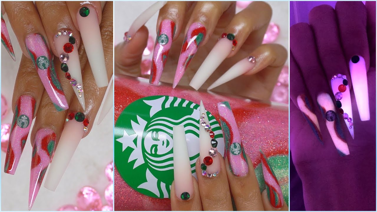 BURANO Glow Polygel Kit Starbucks Holiday Cup Nails LAZY GIRL METHOD