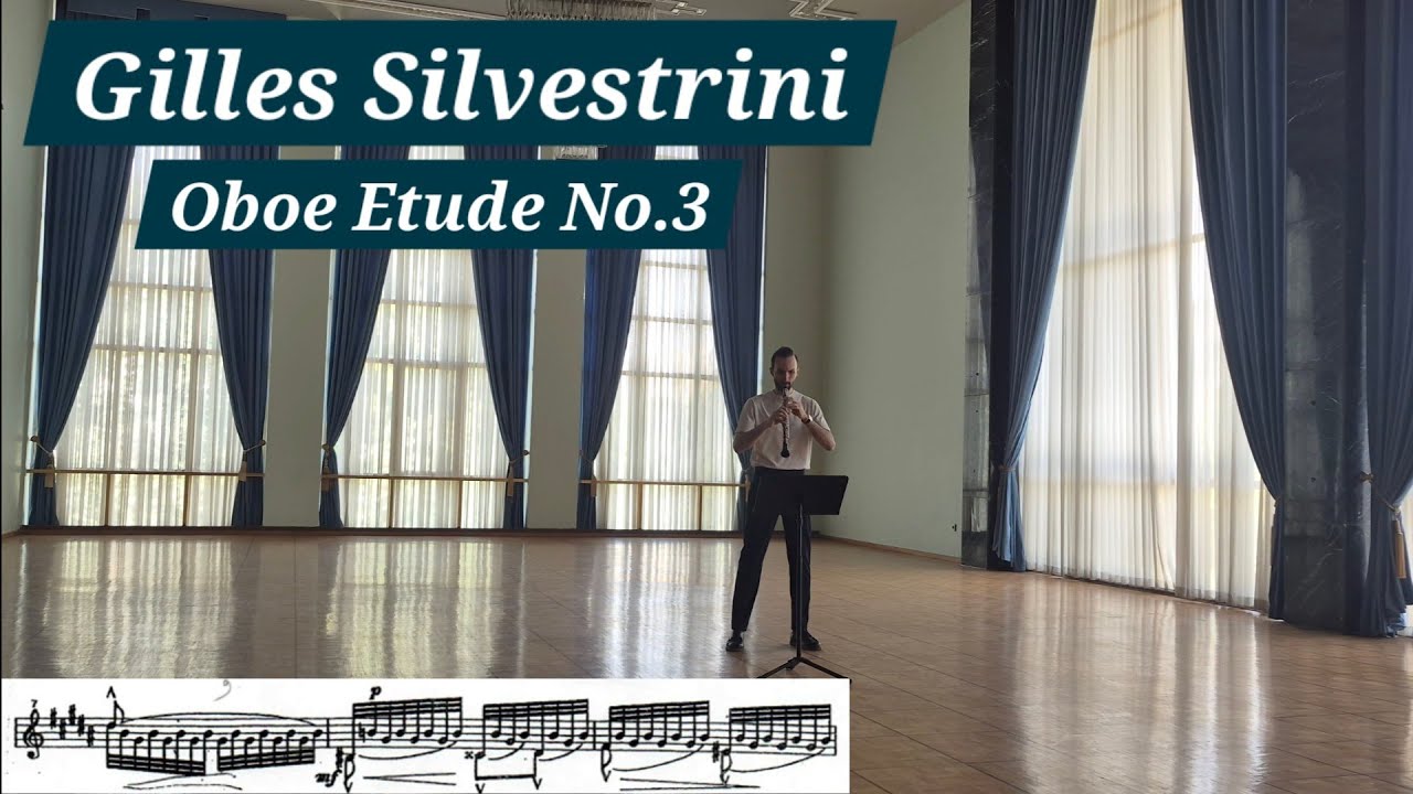 Gilles Silvestrini for Oboe Solo  Etude No.3 with sheet music
