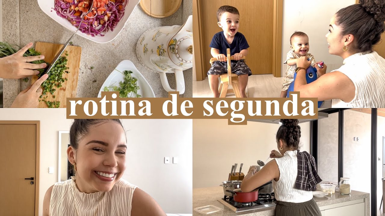 Um dia na rotina: cozinhando, mãe de dois, arrume-se comigo, treino, organização...