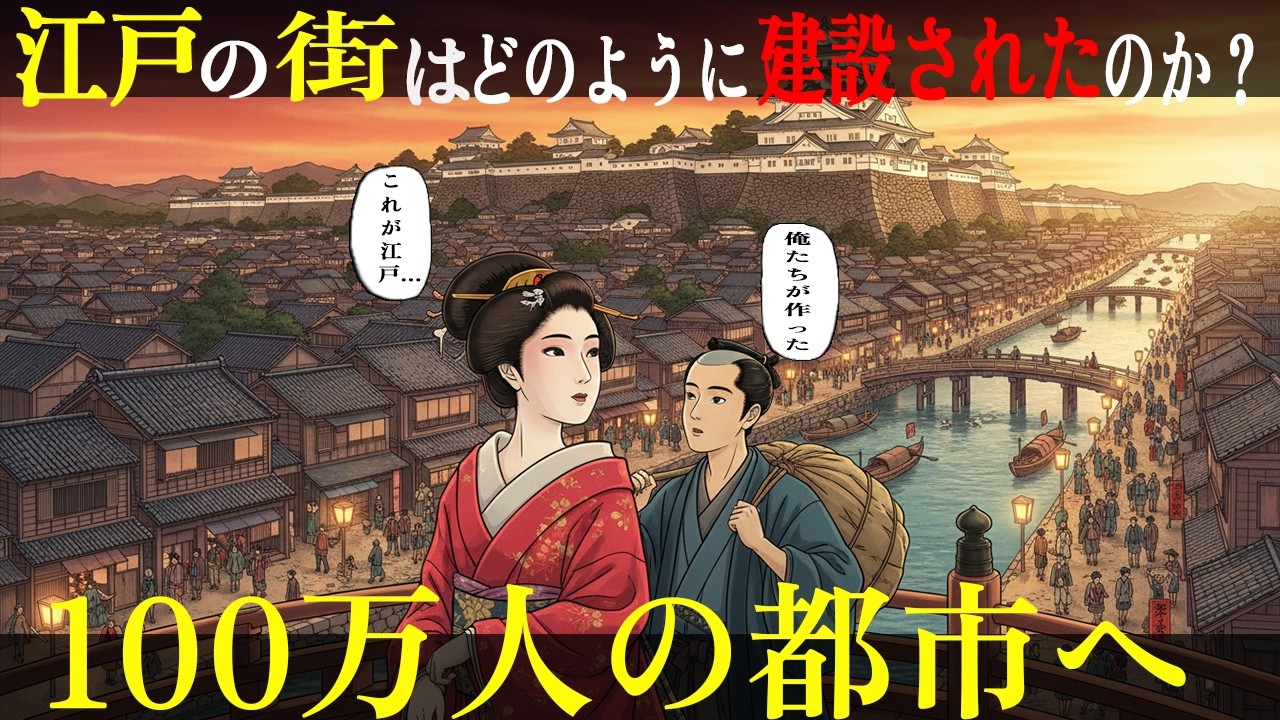 【江戸時代の真実】✨江戸の街はどのように建設されたのか？天下普請による江戸城建設と徳川時代の都市計画✨｜日本の歴史｜江戸の暮らし