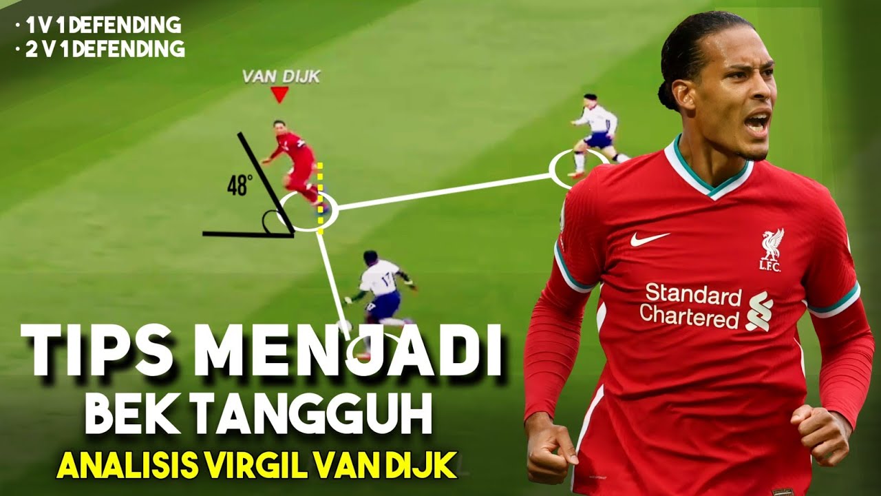 Cara Menjadi bek tangguh Sepakbola | Analisis Virgil van dijk