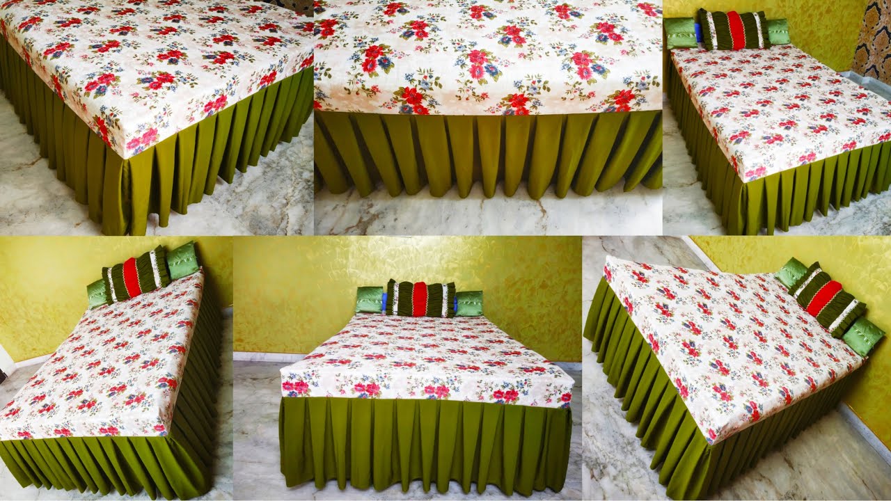 DIY-Very Simple Bed Cover Making | How To Make A Very Easily Frill Bedsheet Make at Home