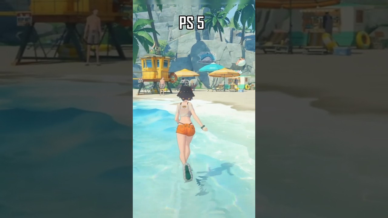 Zenless Zone Zero Water Physics Comparison | PC vs PS5 vs Mobile 💧#ZenlessZoneZero #shorts