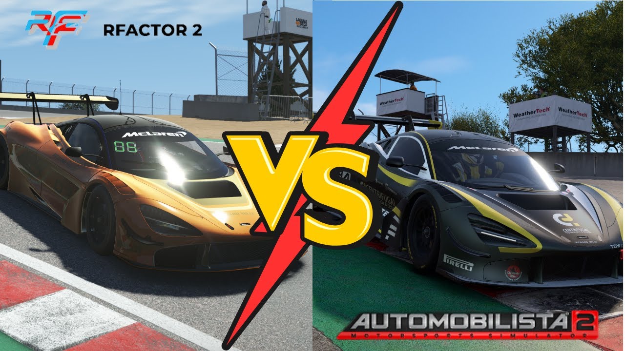 rFactor 2 vs Automobilista 2 - Build a Bridge and Get Over Their Old Flaws - McLaren 720s Shootout