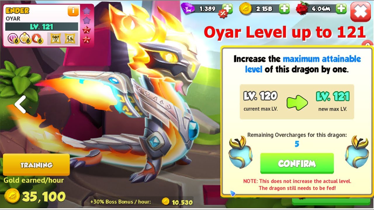 Oyar Level up to 121-Dragon Mania Legends | Spend 2 2k Talisman | DML