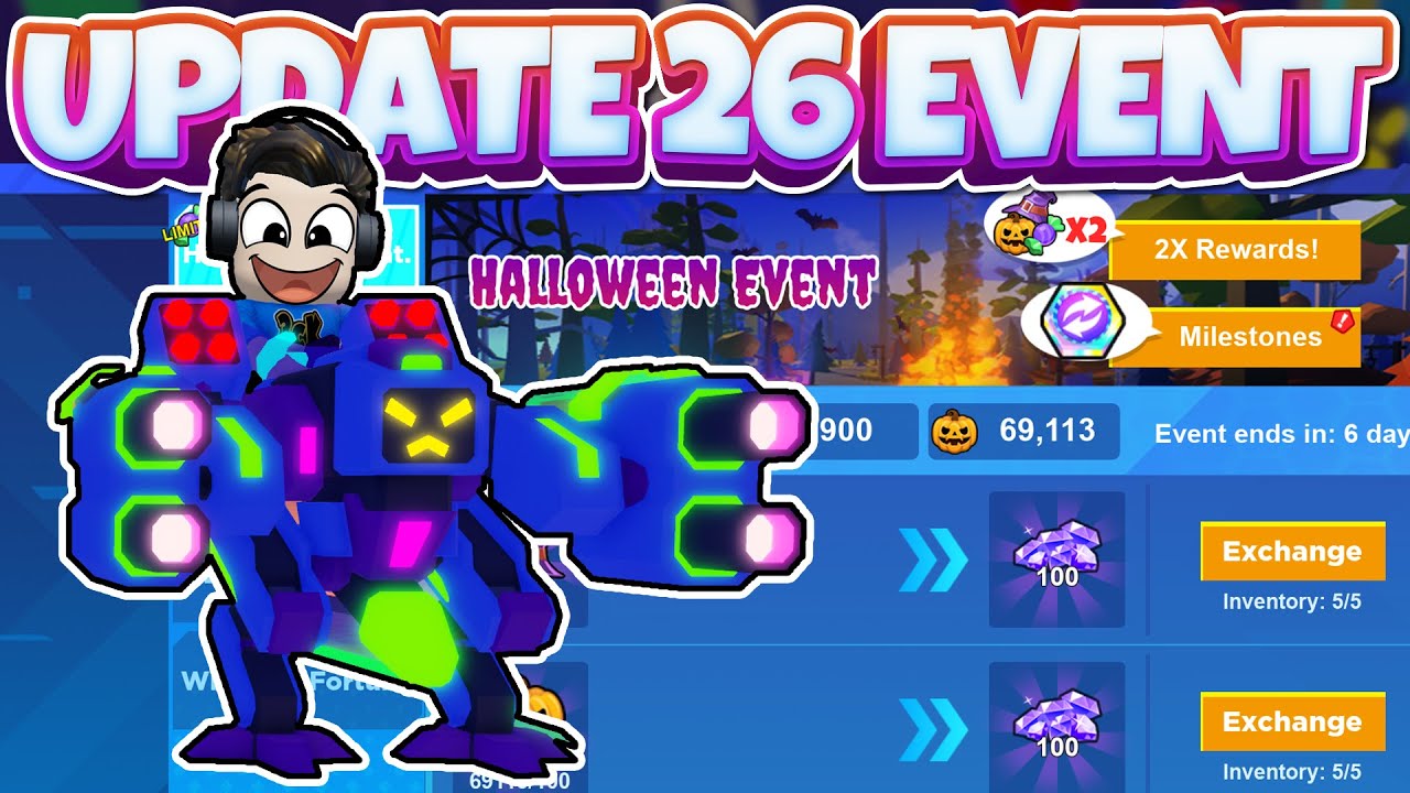 *NEW* Bot Clash Update 26 - Halloween Event - FREE Mount & Limited only Mythical BOT - New Weapon