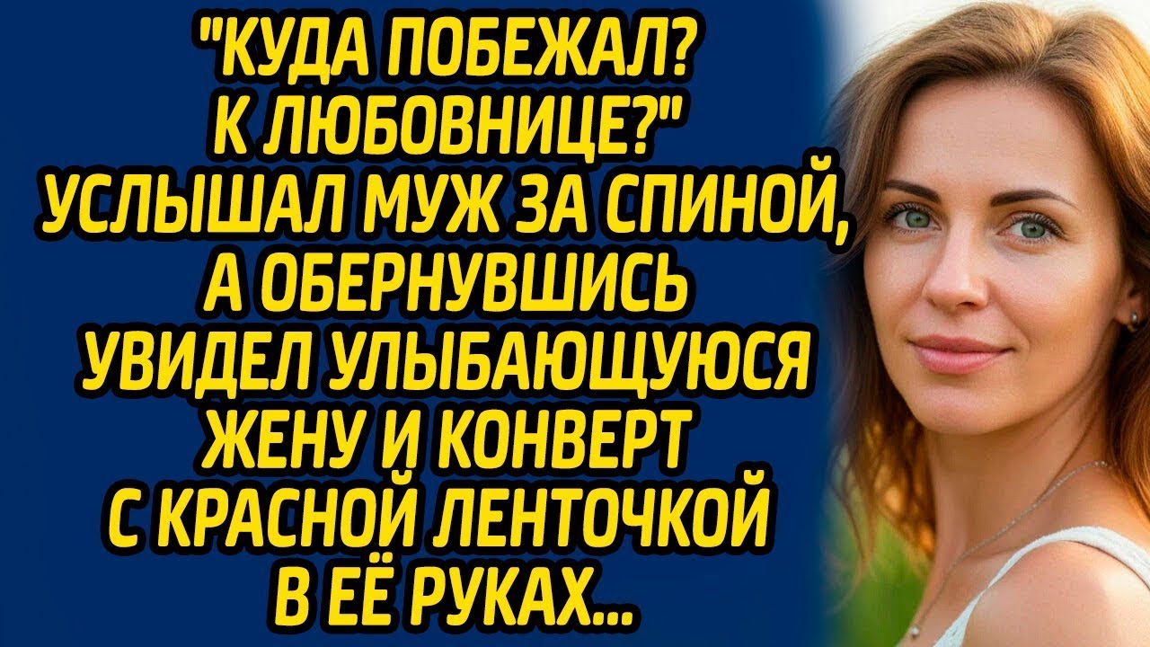 Куда побежал? К любовнице? - услышал муж за спиной, а обернувшись увидел улыбающуюся жену и конверт.