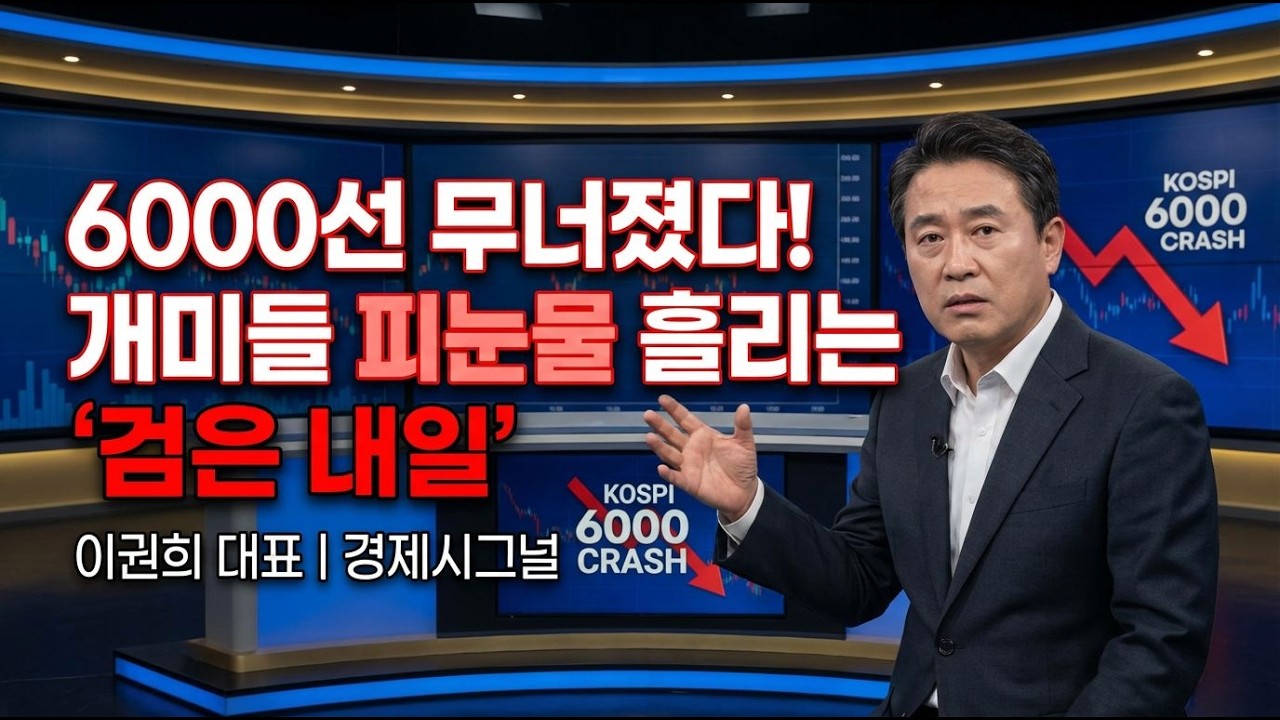 6000선 무너졌다! 개미들 피눈물 흘리는 '검은 내일'