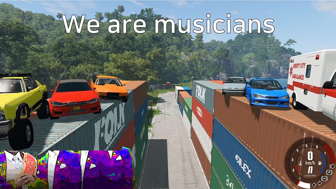 Coffin Dance Cover with Beamng drive car horn 3 - Performance at the pier